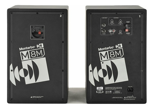 Par Monitor Activo Pasivo Montarbo M8m 8 Pulgadas Estudio Color Negro
