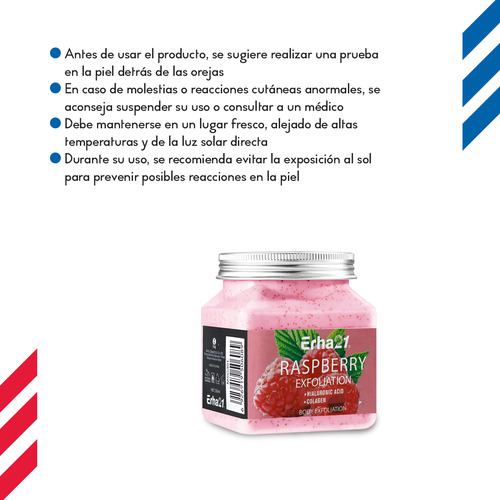 Exfoliante Corporal 350ml Hidratante Piel Suave Reafirmante Frambuesa