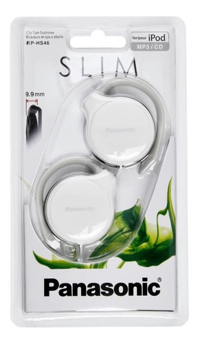 Panasonic Rphs46ew Branco Slim Headphones Clip Tipo Fones De