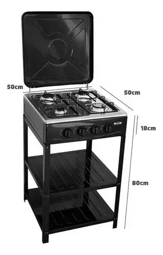 Cocina A Gas Boko Sobremesa 4 Quemadores Con Patas