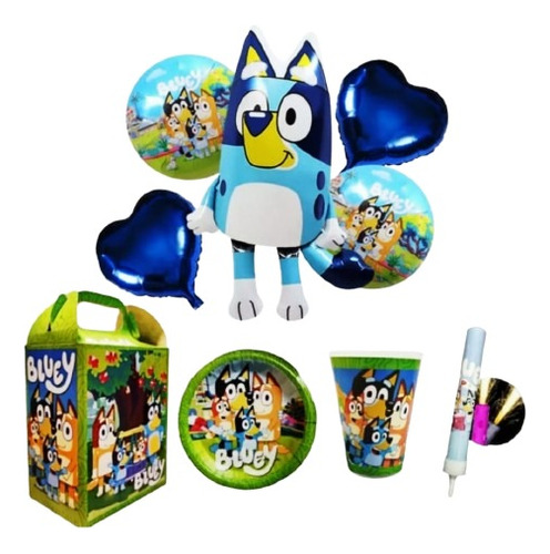 Bluey Paq Fiesta Articulo Set Para Decorar 30 Niños