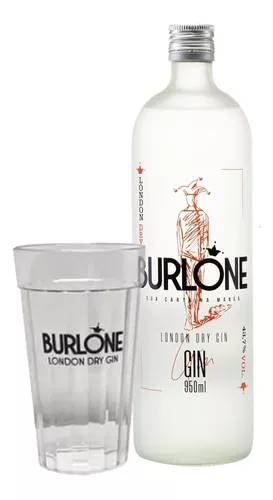 Gin Burlone 950ml + Copo - London Dry Gin