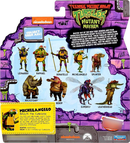 Tortugas Ninja - Miguel Angel El Animador 12 Cm Michelangel
