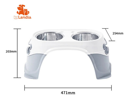 Nuevo Plato Doble Metálico De Altura Alta Calidad Ergonómica