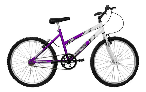 Bicicleta Mountain Bike Aro 24 Ultra Bikes Feminina Azul Cor Lilás E Branco