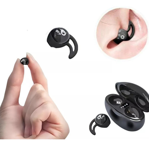 Pequeños Auriculares Inalámbricos Bluetooth Invisibles Color Negro