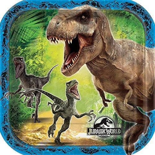 Platos De Postre Jurassic World World, 8ct