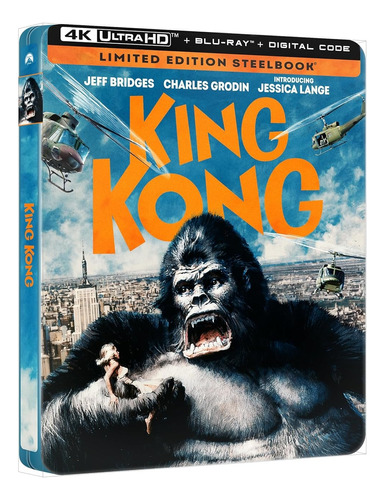 4k Ultra Hd + Blu-ray King Kong (1976) Steelbook Subt Ingles