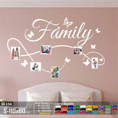 Vinilo Decorativo Frase Family Cuadros Para Sala