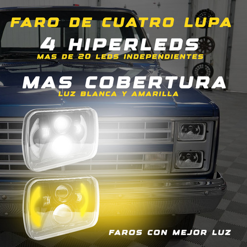 Par Faro De 4 Hiperled De 7 Con Ojo De Ángel