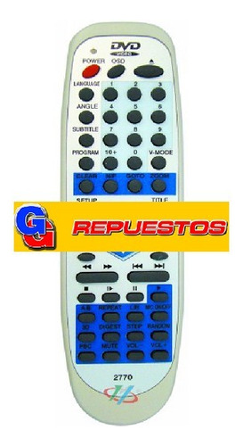 Control Remoto Dvd Wins1 2770