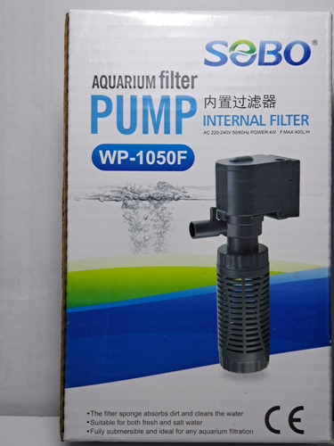 Filtro Bomba Interno Para Acuarios Y Peceras Wp-1050f Sobo