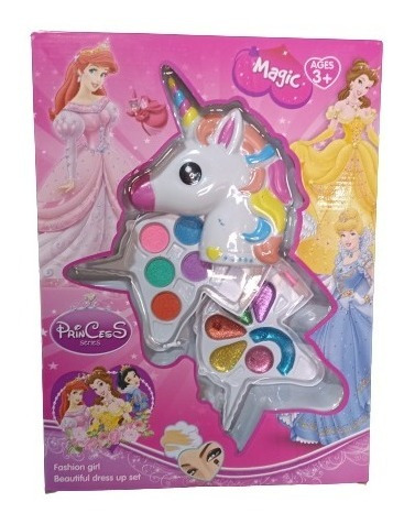 Kit De Maquillaje Para Niñas Colores Unicornio Sombra Juego