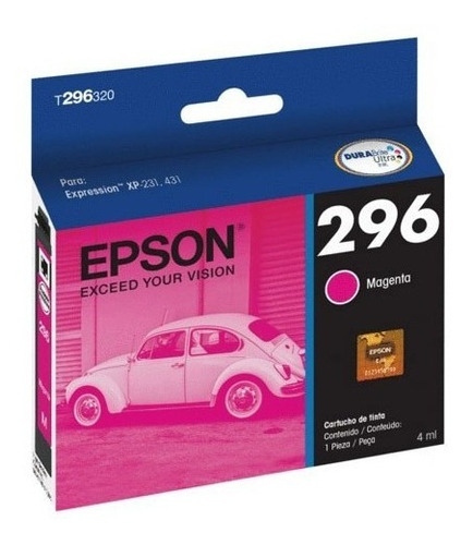 Cartucho Epson T296 Magenta T296320 Original Xp-231 Xp-431