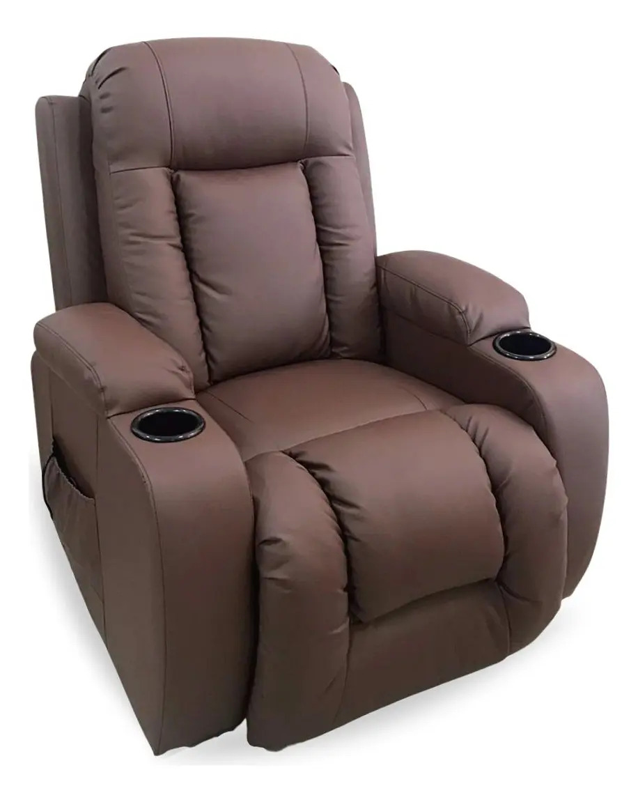 Poltrona Massageadora Papai Aquecimento Reclinável Mf Select MFS-RMA Cor Caramelo