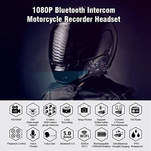 Imagen 2 de 6 de Audifono Bluetooth Para Motocicleta Intercomunicador 6 1