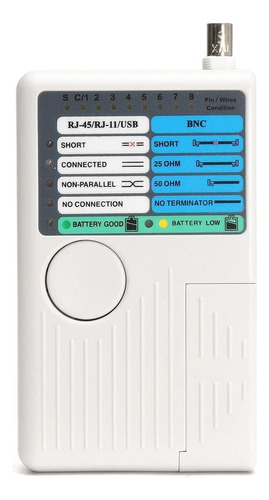 4 En 1 Probador De Cable De Red Rj45/rj11/usb/bnc Lan Tester