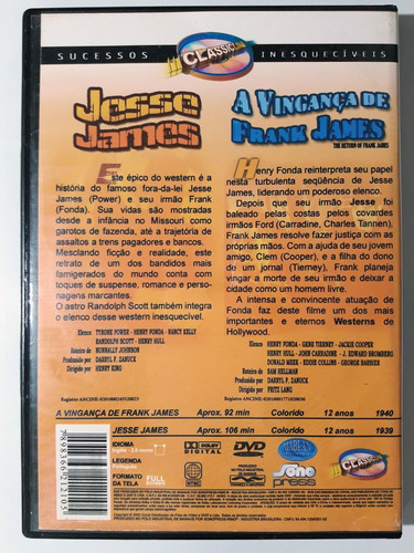 Dvd Western Em Dobro Jesse James + A Vingança De Frank