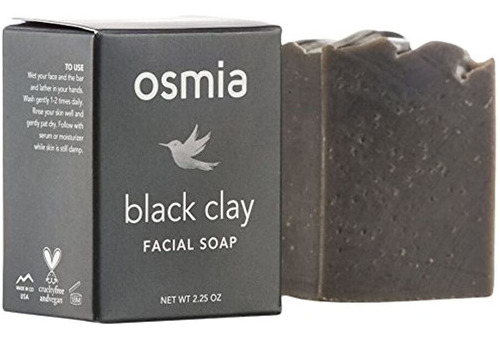 Jabon Facial De Arcilla Negra De Osmia Organics