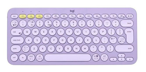 Teclado bluetooth Logitech K380 QWERTY inglés UK color lavender lemonade