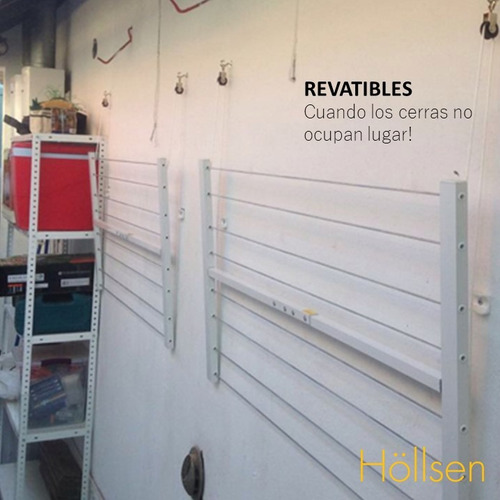 Imagen 5 de 6 de Tendedero Rebatible Pared Höllsen Aluminio Intemperie