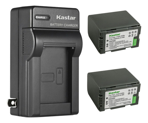 2 Bateria Cargador Pared Ac Repuesto Para Panasonic Pv-dv900