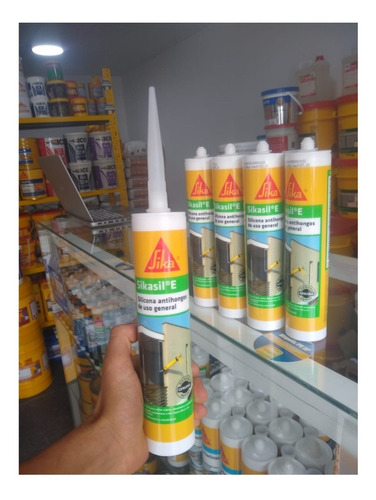 Silicona Antihongos Sikasil E Blanca Une Vidrio,aluminio