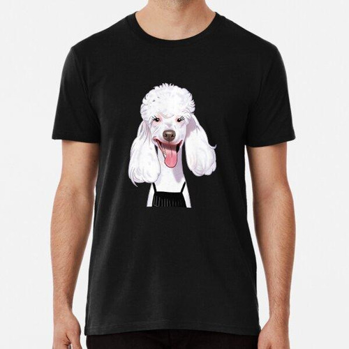 Remera Vestido Negro De Caniche Blanco Algodon Premium