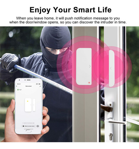 Cornesty Detector Sensor Ventana Wifi Para Puerta Seguridad