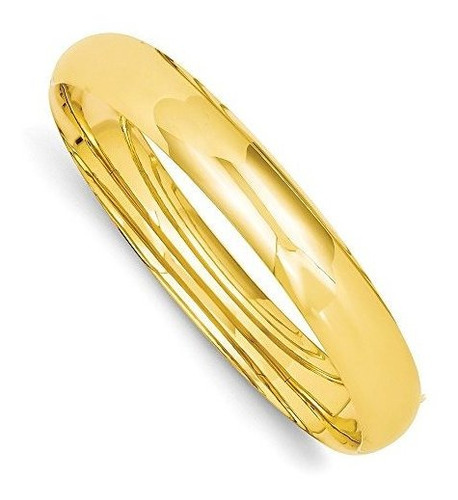 Arco Negro 10mm Joyería 14k Oro Amarillo Pulido De Metal Con