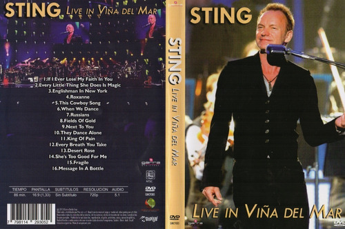 Dvd Sting  Live In Viña Del Mar 