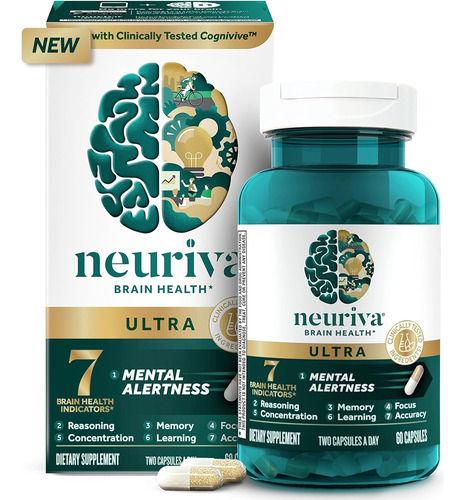 Neuriva Brain Ultra Perfomance Con 60 Cápsulas  Hechas Usa 