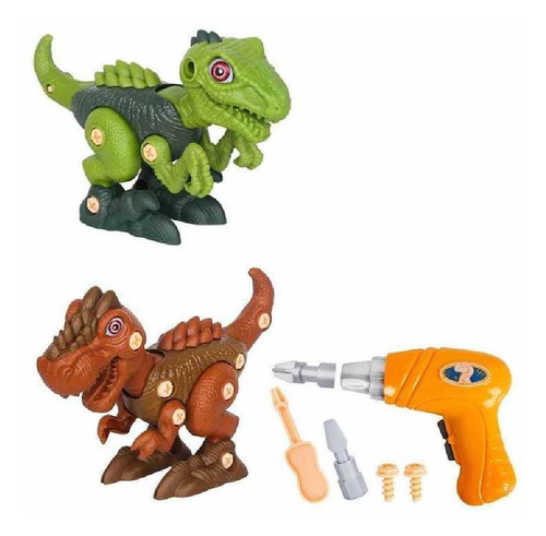 Set 3 Dinosaurios Armables Niños Educativo Jurassick