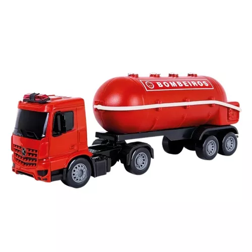 Brinquedo Infantil Caminhão Miniatura Super Frota Bombeiros