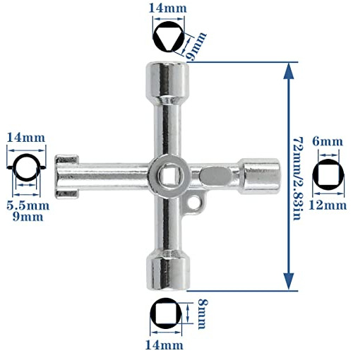 Aylifu Llave Universal 4 En 1, Llave Cruzada Universal Multi