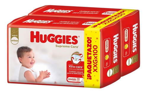 Pañal Huggies Supreme Care Grande Xxg  X  100