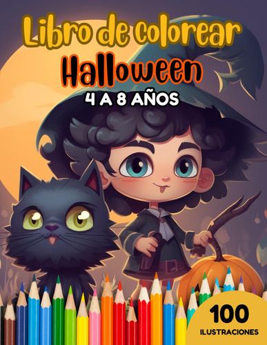 Libro Para Colorear De Halloween Para Niños De 4 A 8 Años: 1