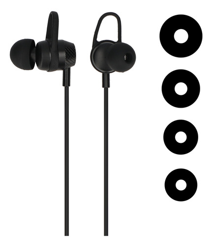 Audífonos Alámbricos In Ear Tipo C Radioshack Color Negro