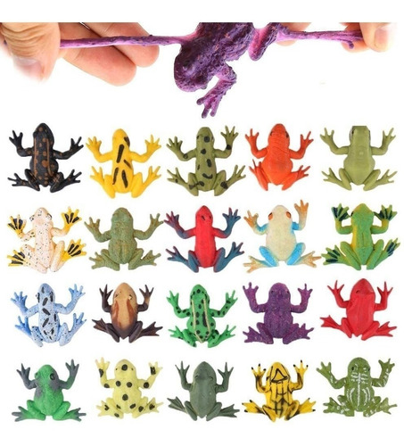 Frog Toys Paquete De  Mini Juegos De Ranas De Goma Mate...