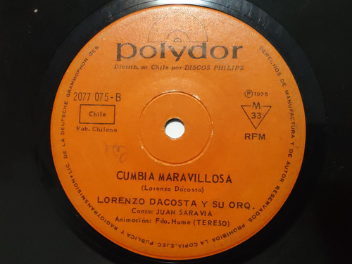 Vinilo Single De Lorenzo Dacosta Y Su Orqu.. ( B19 (Usado)
