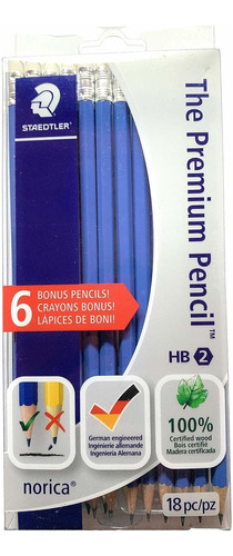 Lápices Staedtler The Premium Pencil Norica Hb 2 De G Lpc