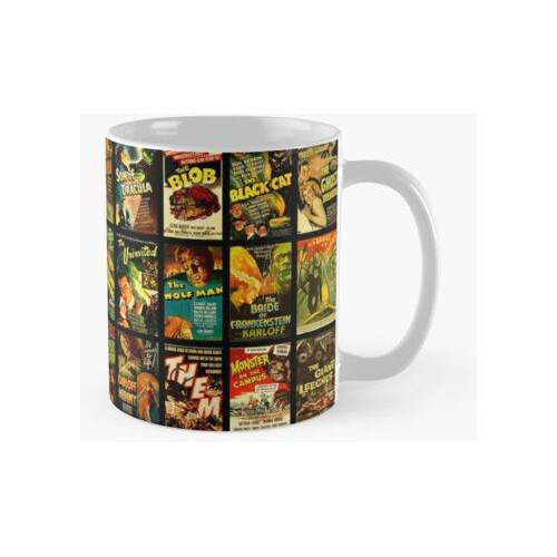 Taza Carteles De Películas De Monstruos De Terror Clásicos V