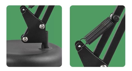 Kit 02 Pç Suporte Articulado De Mesa P/ Microfone Base Móvel Cor Preto