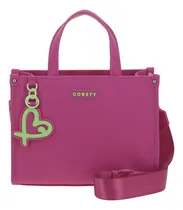 Comprar Bolso Chico Satchel Gorett Tay Rosa Para Dama Gs25088-p Acabado De Los Herrajes Níquel Color Rosa Chicle Correa De Hombro Rosa Chicle Diseño De La Tela Liso