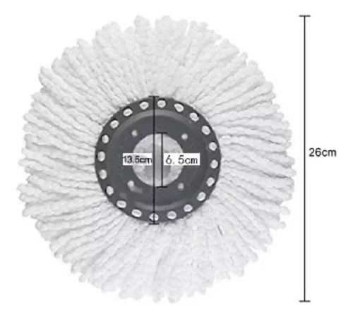 Set 6 Repuestos Microfibra Para Trapeador Spin Mop Giratorio