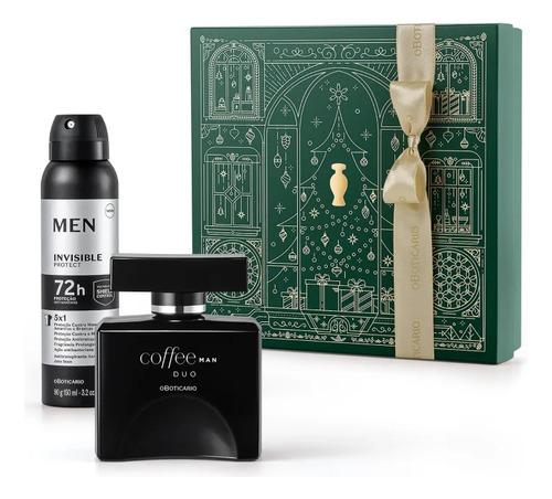 Coffee Man Duo Colônia 100ml + Aerosol Men Invisible 90g