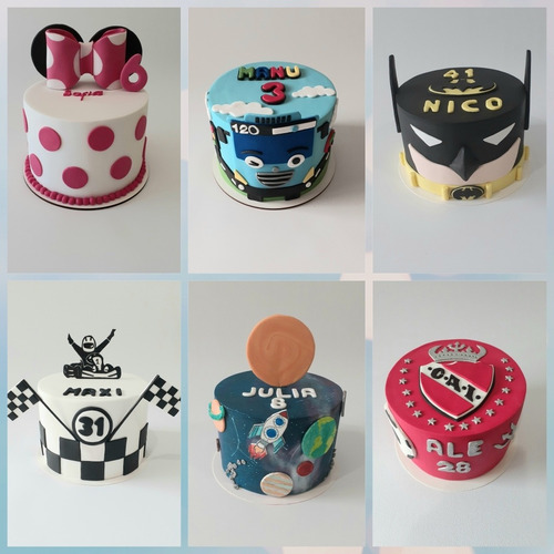 Mini Torta Artesanal De Cumpleaños Personalizada Videollamas