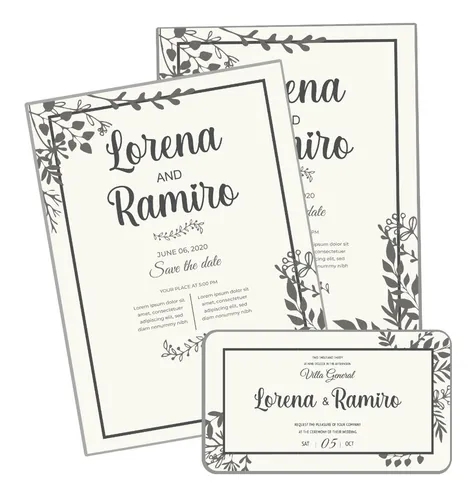 comprar 50 Invitaciones Fiesta Eventos + 50 Pases Boda Xv Años