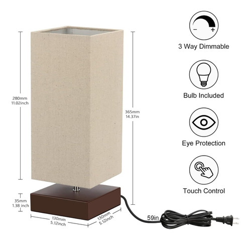 Base De Lámpara De Hierro Y Lámpara De Mesa De Control Tácti