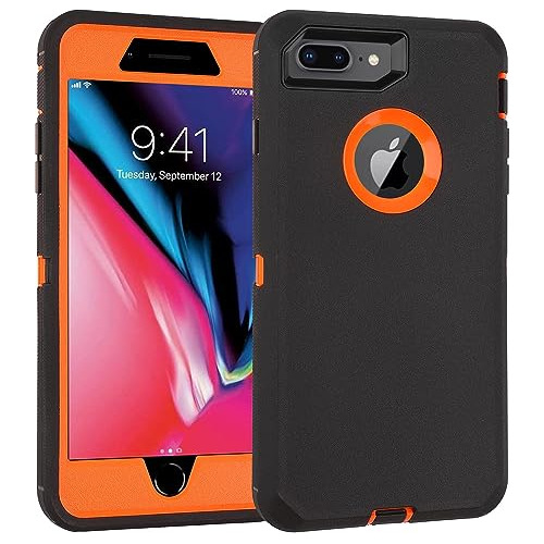 Funda Para iPhone 8 Plus iPhone 7 Plus Negro Naranja 5.5 Pul